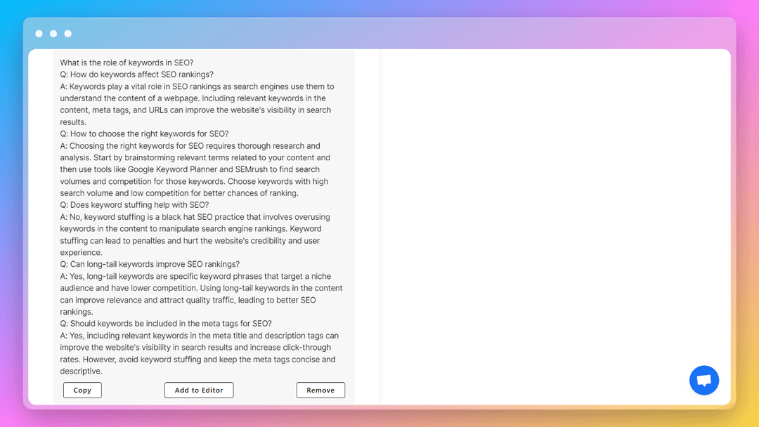 AISEO Answer Generator