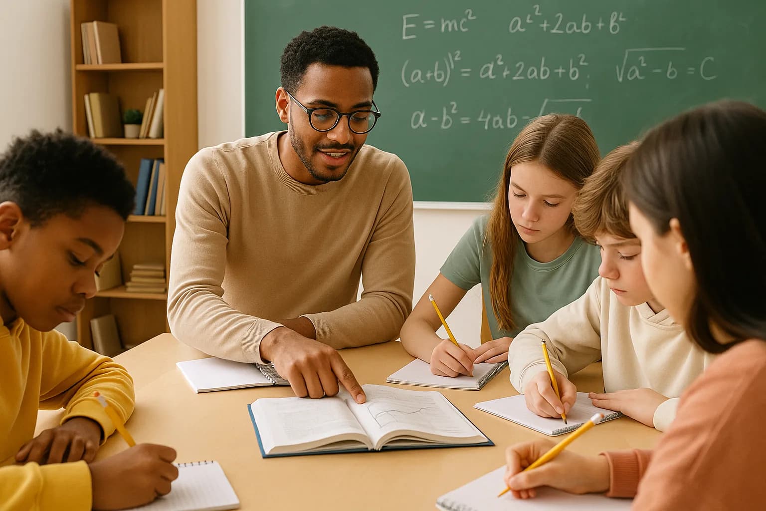 Students working on projects