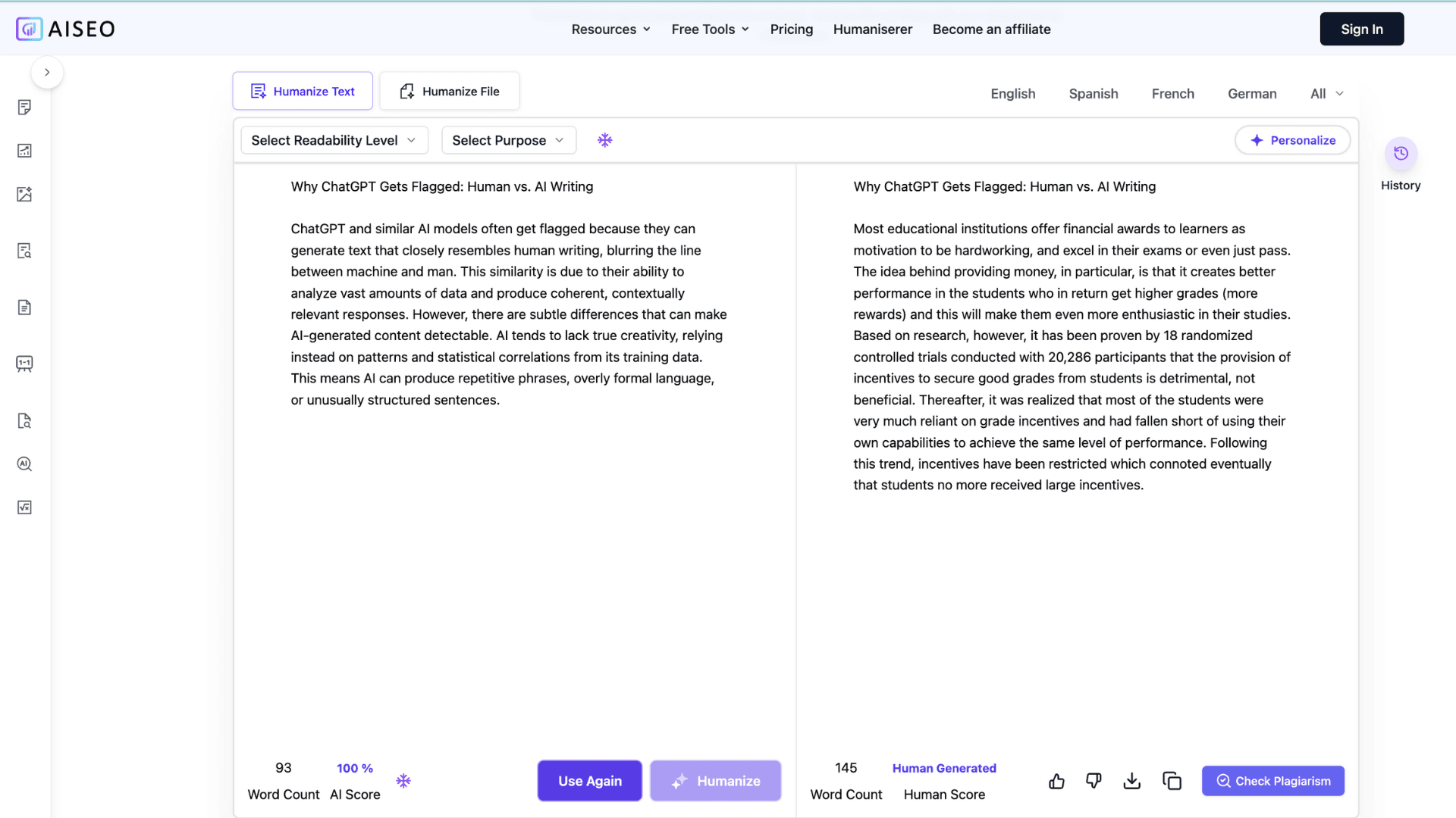 Human vs AI Writing