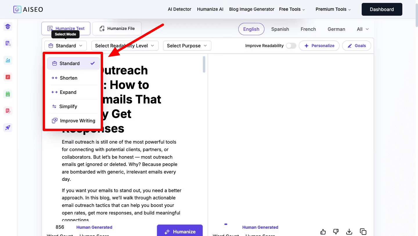 AISEO Tool Overview: Step 1
