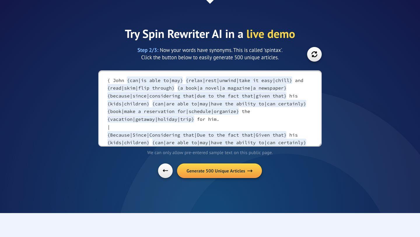Spin Rewriter