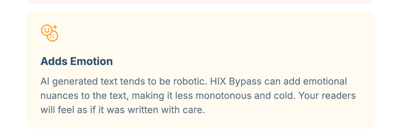 Adds Natural Emotion