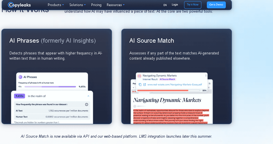 AI Source Match detection