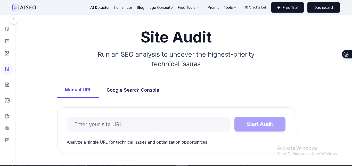 AISEO's Site Audit