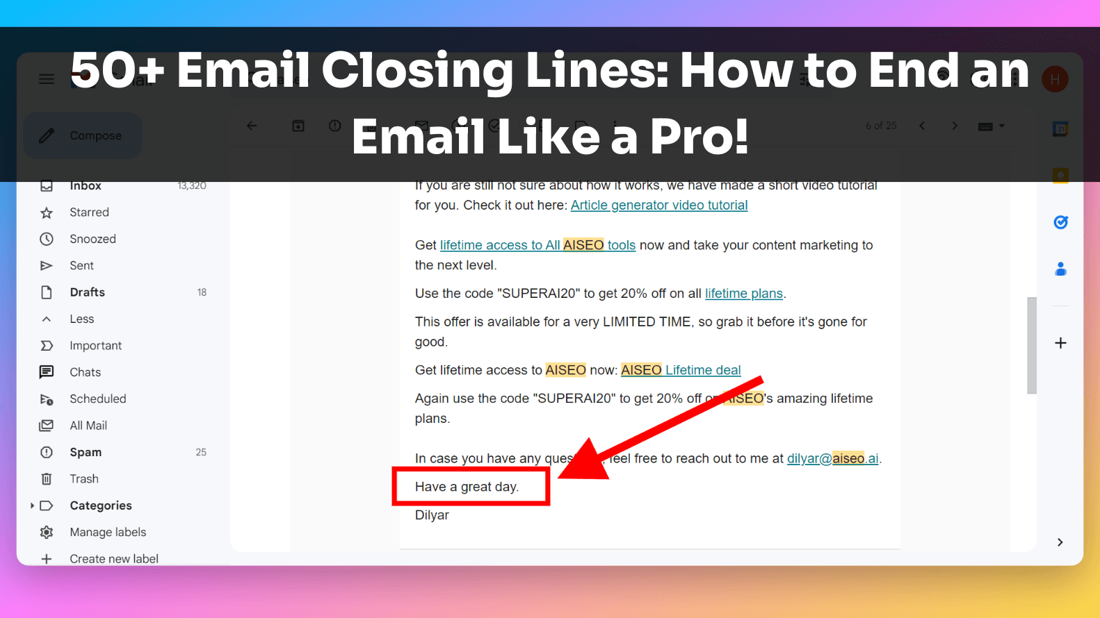 Email Closing Lines
