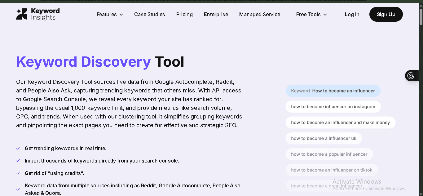 Keyword Discovery