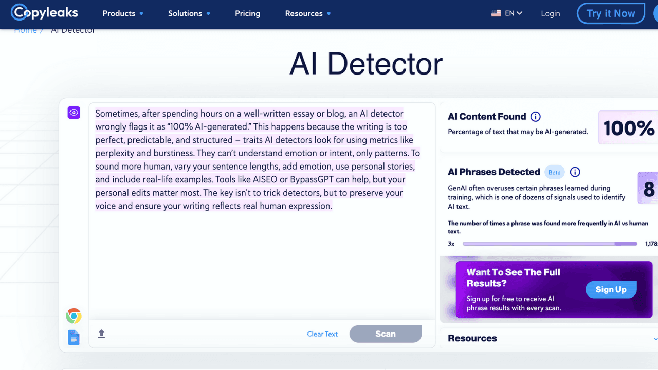 Copyleaks AI Detector