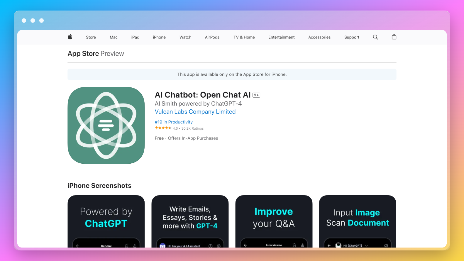 Al Chat – AI Chatbot Assistant na App Store