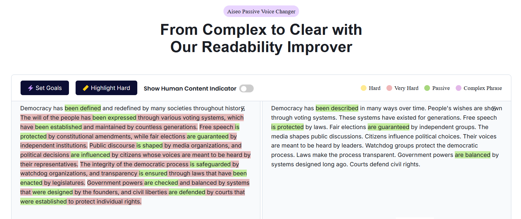 the passive voice checker 2